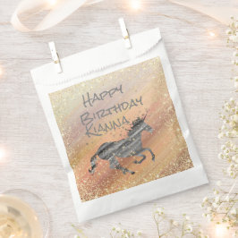 Bolsa De Papel Personalizado el cumpleaños del Purpurinoso Starry
