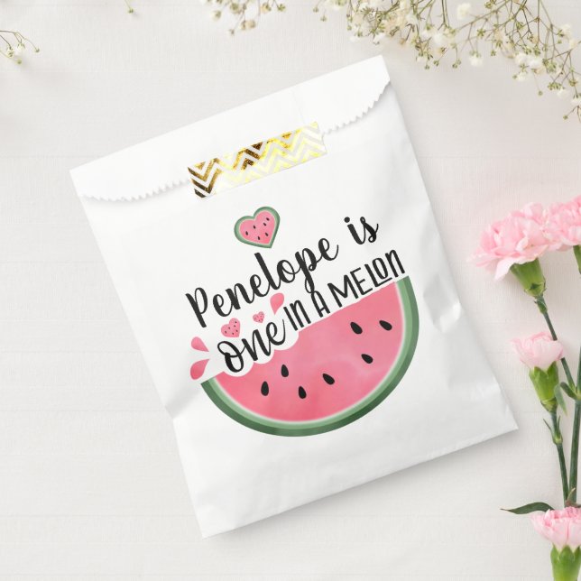 Bolsa De Papel Personalizado En Un Cumpleaños De Melón (Sellado)