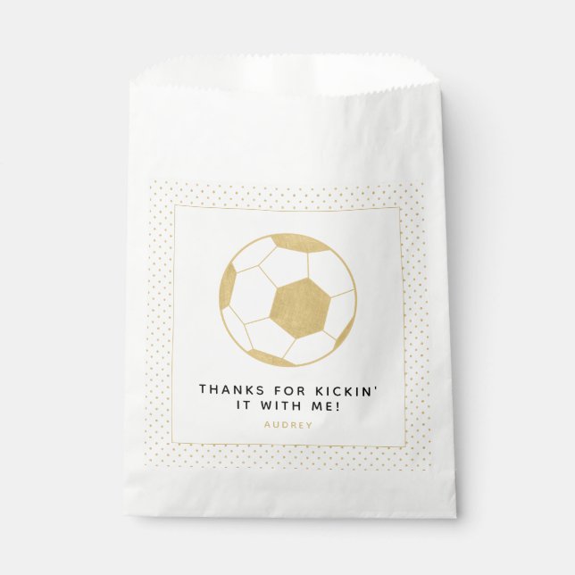 Bolsa De Papel Personalizado Fiesta de fútbol favorece la bolsa d (Anverso)