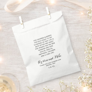 Bolsa De Papel Personalizado Gracias Boda De Almendra Azucarado