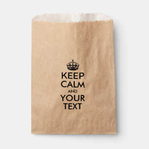 Bolsa De Papel Personalizado GUARDE LA CALMA y SU TEXTO -