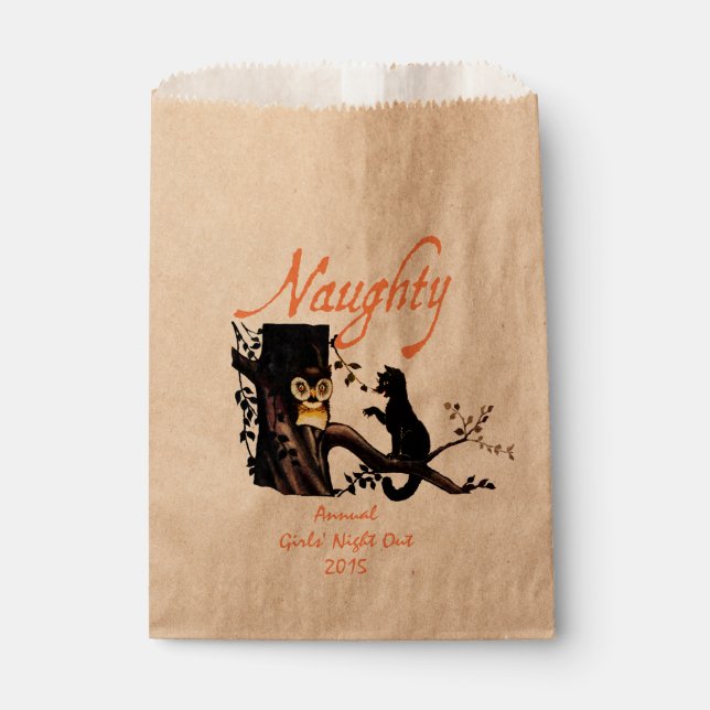 Bolsa De Papel Personalizado Halloween Naughty o Bag Favor de Reg (Anverso)