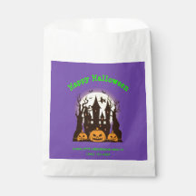 Personalizado Happy Halloween Haunted House Purple