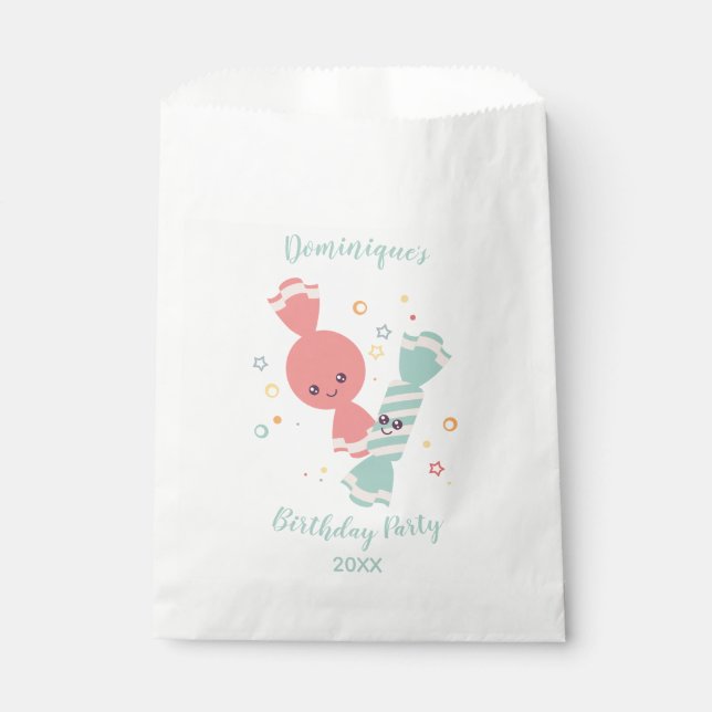 Bolsa De Papel Personalizado Kawaii Sonriente Bolsa de Favor del  (Anverso)
