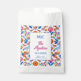 Bolsa De Papel Personalizado Monograma Boda de Fiesta Floral de A