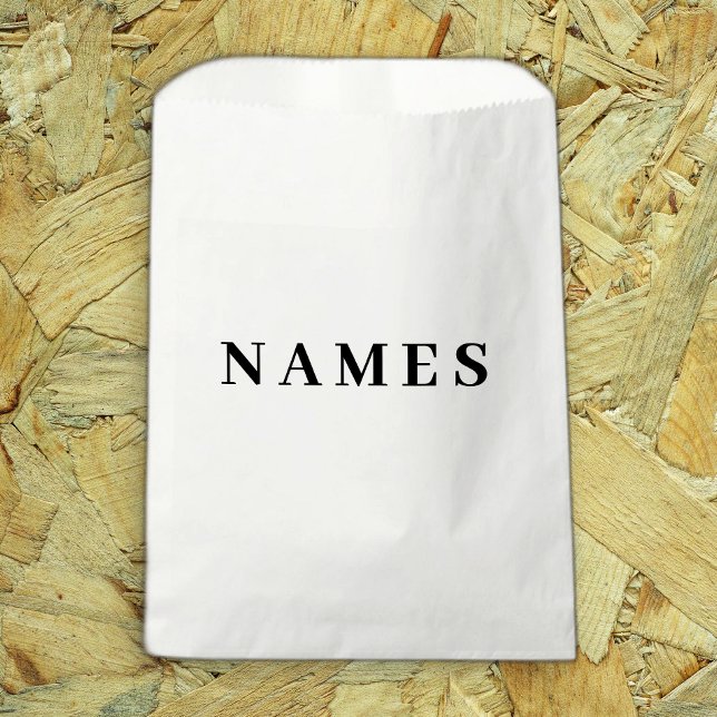 Bolsa De Papel Personalizado negro simple Añadir su nombre elegan (Subido por el creador)