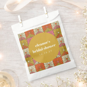 Bolsa De Papel Personalizado retro amarillo deco botánico de duch