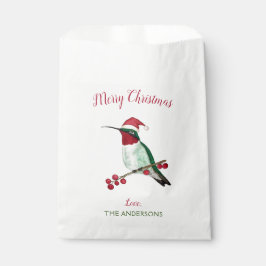 Bolsa De Papel Personalizado Santa Hummingbird