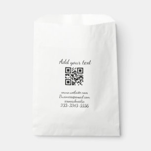Bolsa De Papel personalizado simple código QR agregar su nombre t