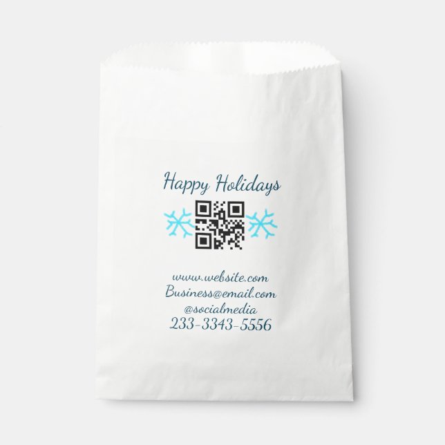 Bolsa De Papel personalizado simple código QR agregar su nombre t (Anverso)