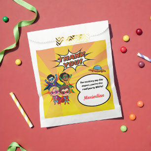 Bolsa De Papel Personalizado Superhéroe cómico libro de historiet