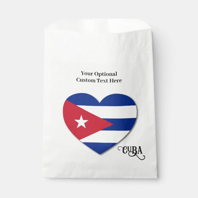 Bolsa De Papel Personalizado Texto Cuba Amor (Anverso)