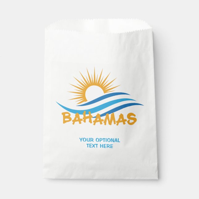 Bolsa De Papel Personalizado Textos Bahamas (Anverso)