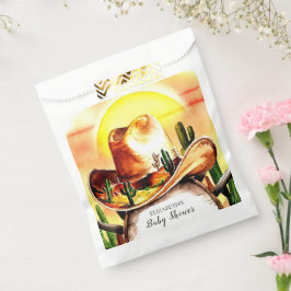 Bolsa De Papel Personalizado Whimsical Pastel Cowboy Baby Shower