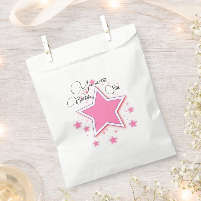 Bolsa De Papel Personalizar con un papel STAR de nombre (Cortado)