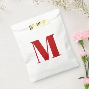Bolsa De Papel Personalizar monograma regalo inicial de cereza bl