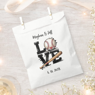 Bolsa De Papel Personalized Baseball Themed Wedding Favor