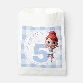 Bolsa De Papel Personalized Blue Cute Tutu Ballerina Dance Party