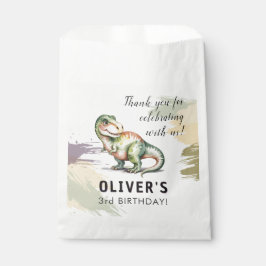 Bolsa De Papel Personalized Dinosaur Kids Birthday Party