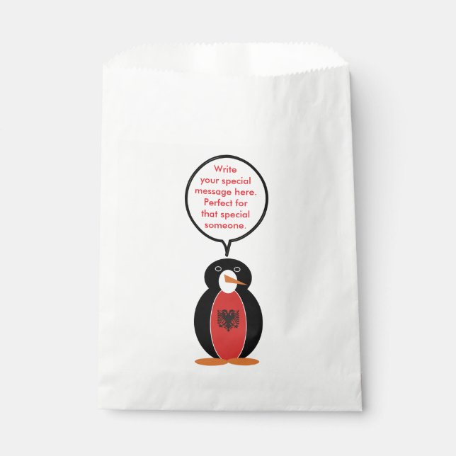 Bolsa De Papel Personalized Ms. Penguin Albania Paper (Anverso)