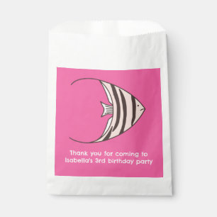 Bolsa De Papel Pescado rosa lindo Gracias