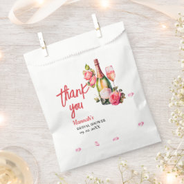Bolsa De Papel Petales Y Ducha De Novias Prosecco Gracias