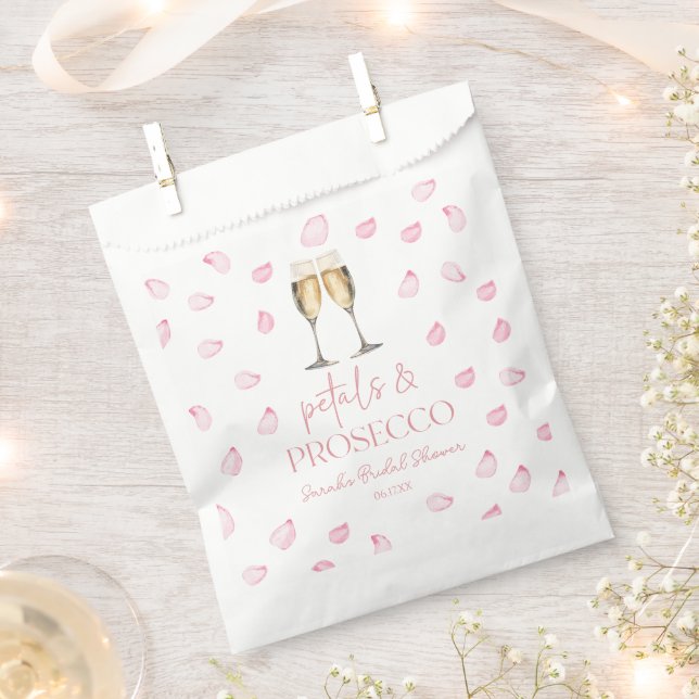 Bolsa De Papel Petales y Prosecco Champán Ducha Nodal (Cortado)
