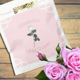 Bolsa De Papel Pétalo de Rosa Blanca Festa de Despedida de Solter