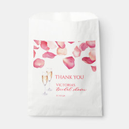 Bolsa De Papel Pétalos rosados y ducha de novias Prosecco