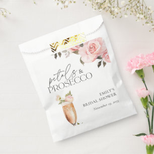 Bolsa De Papel Pétalos y Prosecco Despedida de Soltera Floral
