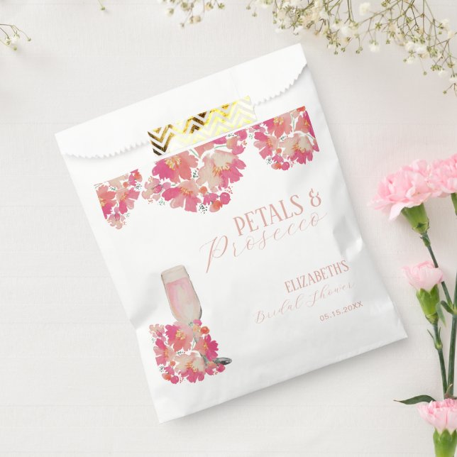 Bolsa De Papel Pétalos y Prosecco Despedida de Soltera Floral Ros (Sellado)