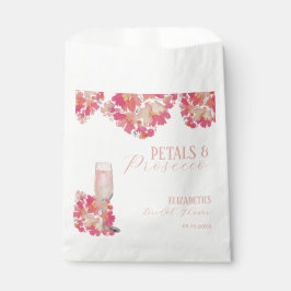 Bolsa De Papel Pétalos y Prosecco Ducha Bridal Floral Rosa