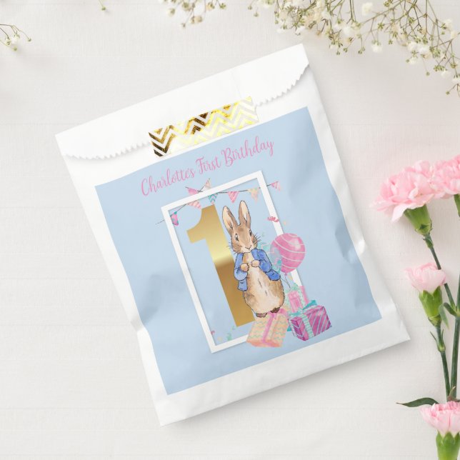 Bolsa De Papel Peter el primer cumpleaños del conejo (Sellado)