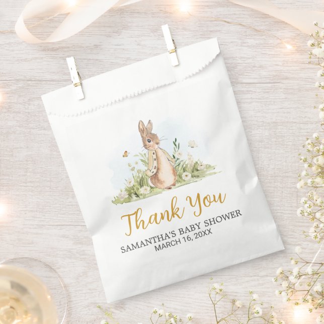 Bolsa De Papel Peter Rabbit Baby Shower (Cortado)