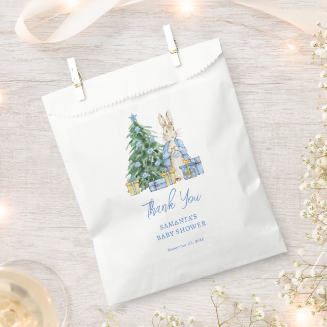 Bolsa De Papel Peter Rabbit Baby Shower Gracias (Cortado)