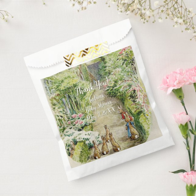 Bolsa De Papel Peter the Rabbit Garden Baby Shower (Sellado)