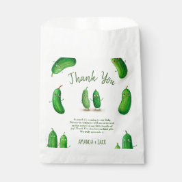 Bolsa De Papel Pickles Cucumber Green Whimsical Baby Shower