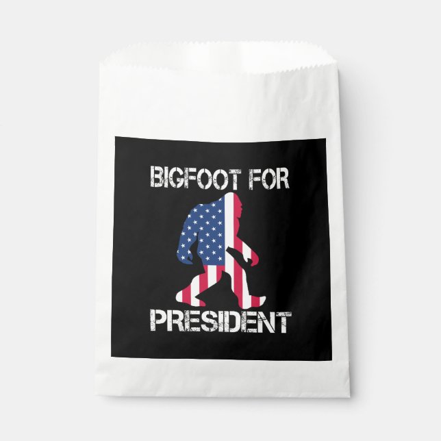 Bolsa De Papel Pie Grande Para El Presidente Funny Bigfoot (Anverso)