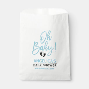 Bolsa De Papel Pies modernos del bebé del muchacho de Baby Showe