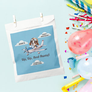 Bolsa De Papel Piloto de perro y avión Cessna, viaje, primer cump