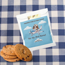 Bolsa De Papel Piloto de perro y avión Cessna, viaje, primer cump