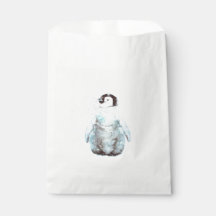 Pingüino Emperador Pequeño Acuarela