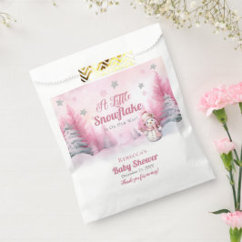 Bolsa De Papel Pink A Little Snowflake | Baby Shower Chica de nie