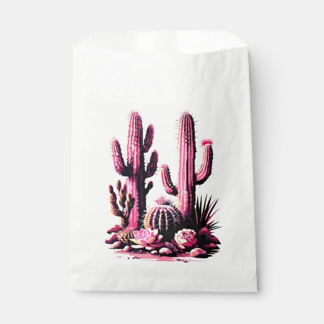 Bolsa De Papel Pink Cacti Batch (Anverso)