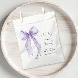 Bolsa De Papel Pink Coquette Bow Bridal Shower Thank You