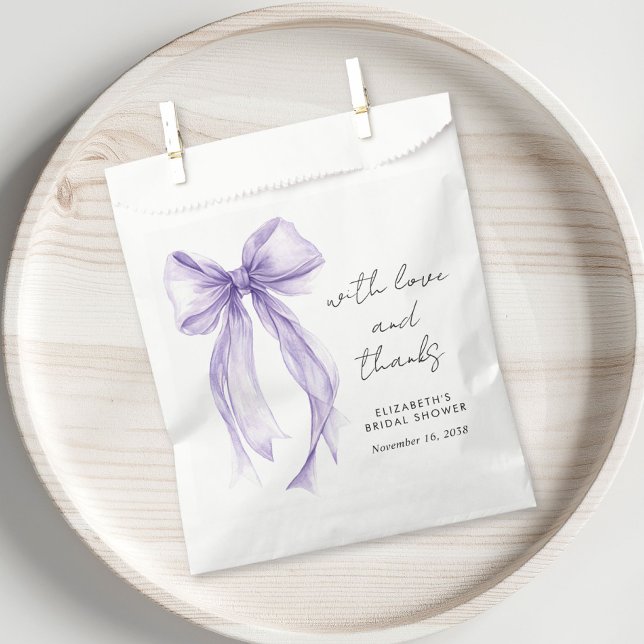 Bolsa De Papel Pink Coquette Bow Bridal Shower Thank You (Pink Coquette Bow Bridal Shower Thank You Favor Bag)