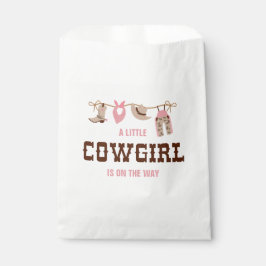 Bolsa De Papel Pink Cowgirl Western Baby Shower