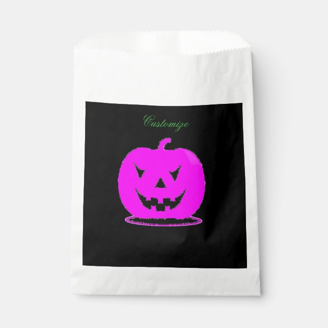 Bolsa De Papel Pink Jack o'lantern Halloween Thunder_Cove (Anverso)