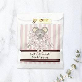 Bolsa De Papel Pink Koala Baby Shower / Fiesta de cumpleaños para