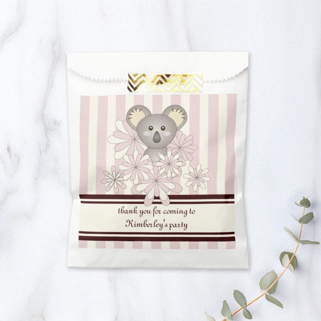 Bolsa De Papel Pink Koala Baby Shower / Fiesta de cumpleaños para (Subido por el creador)
